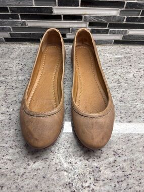 Womens Frye Leather Classic Tan Women's Ballet Flats size 10